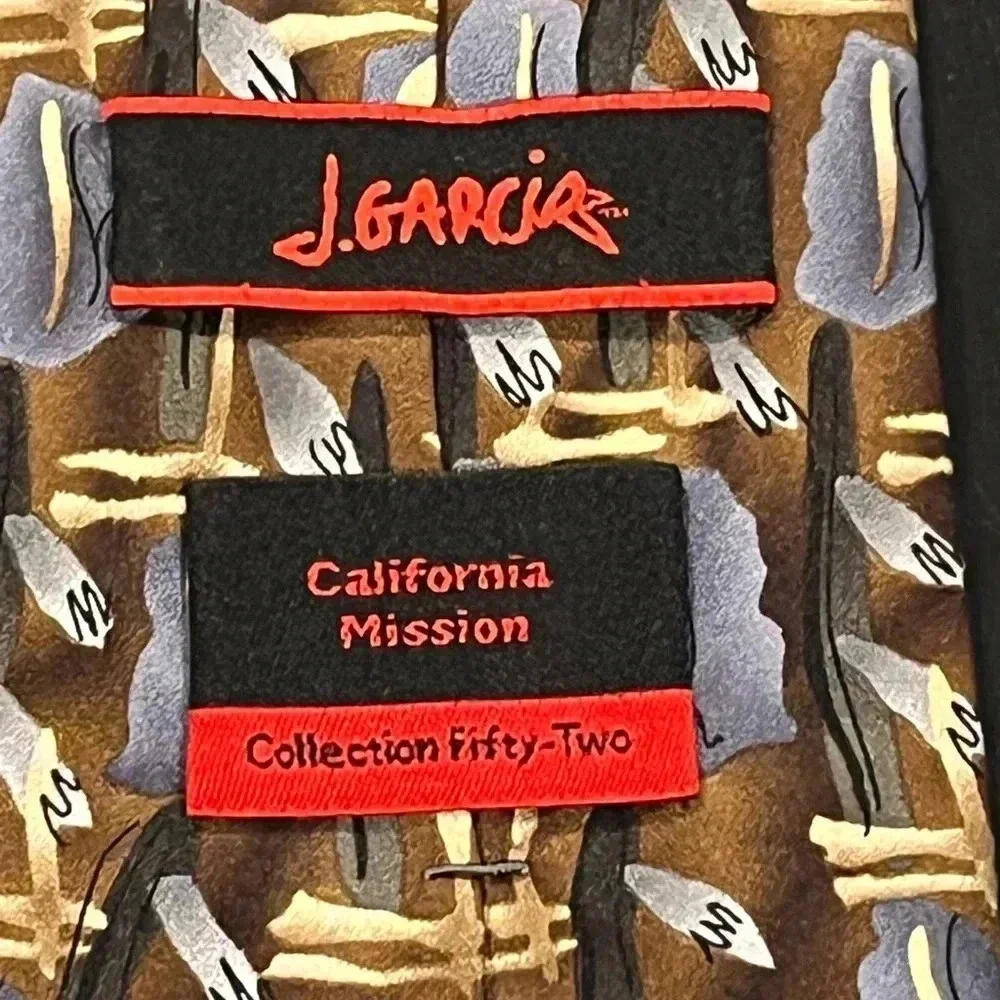 Vintage Jerry Garcia Tie California Mission Collection 52 Mens Silk Necktie Tie